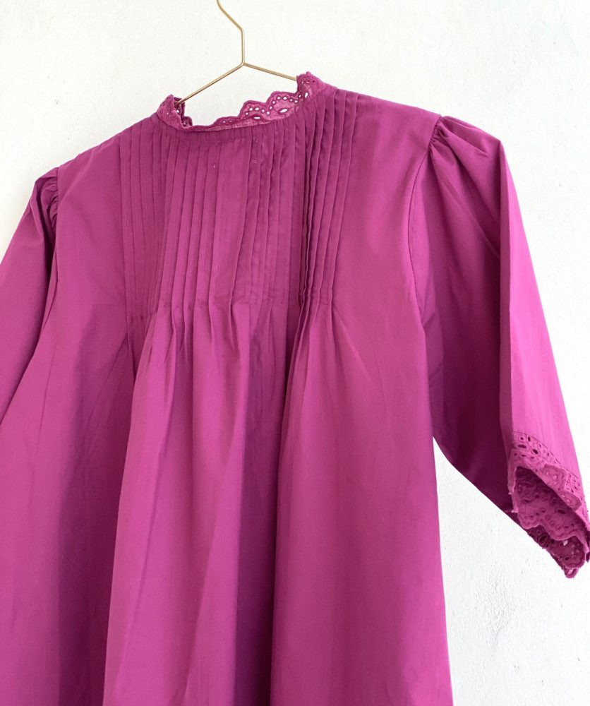 Robe Sonali – Popeline de coton Bougainvillier