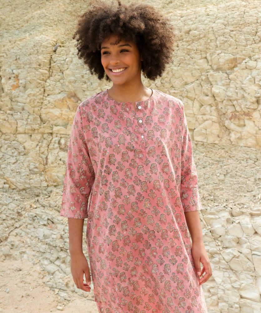 Robe Vijan – Imprimé Block-print Puja