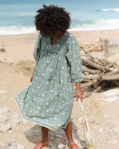 Robe Rena – Imprimé Block-print Makar