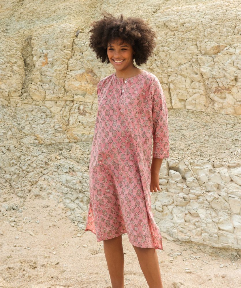 Robe Vijan – Imprimé Block-print Puja