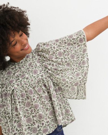 Blouse Surya – Imprimé block-print* Jayanti