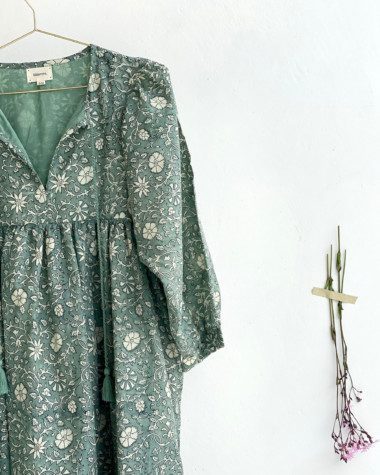 Robe Rena – Imprimé Block-print Makar
