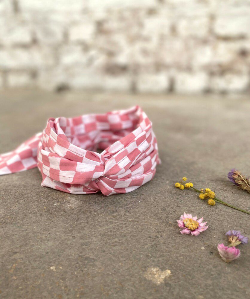 Bandeau – Damier Rose
