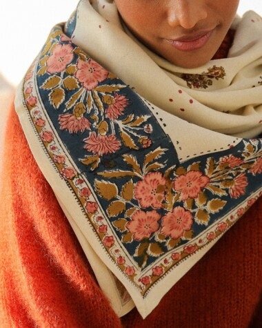 Foulard grand format – Balkan vanille