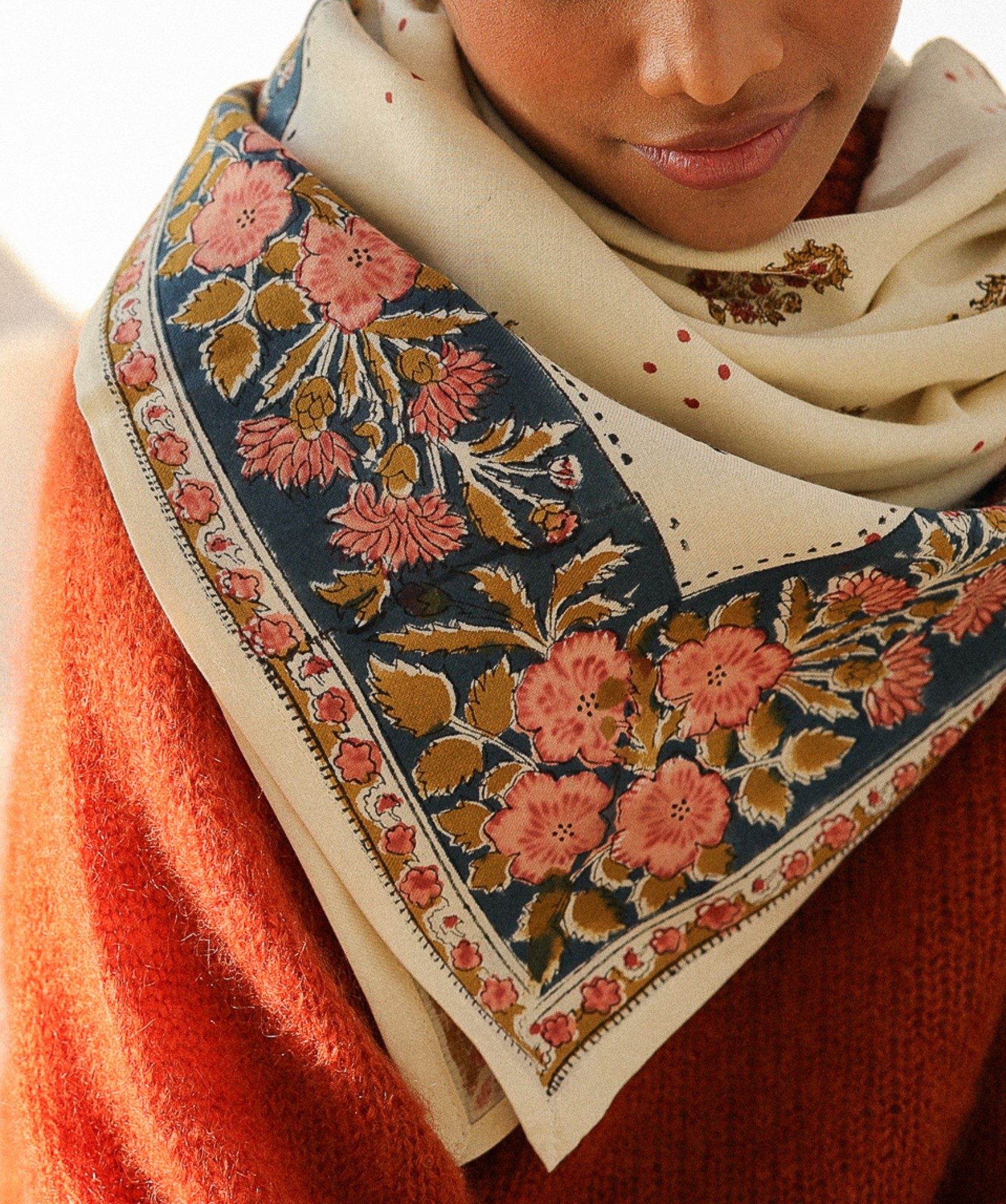 Foulard grand format – Balkan vanille