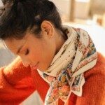 Foulard grand format – Balkan vanille