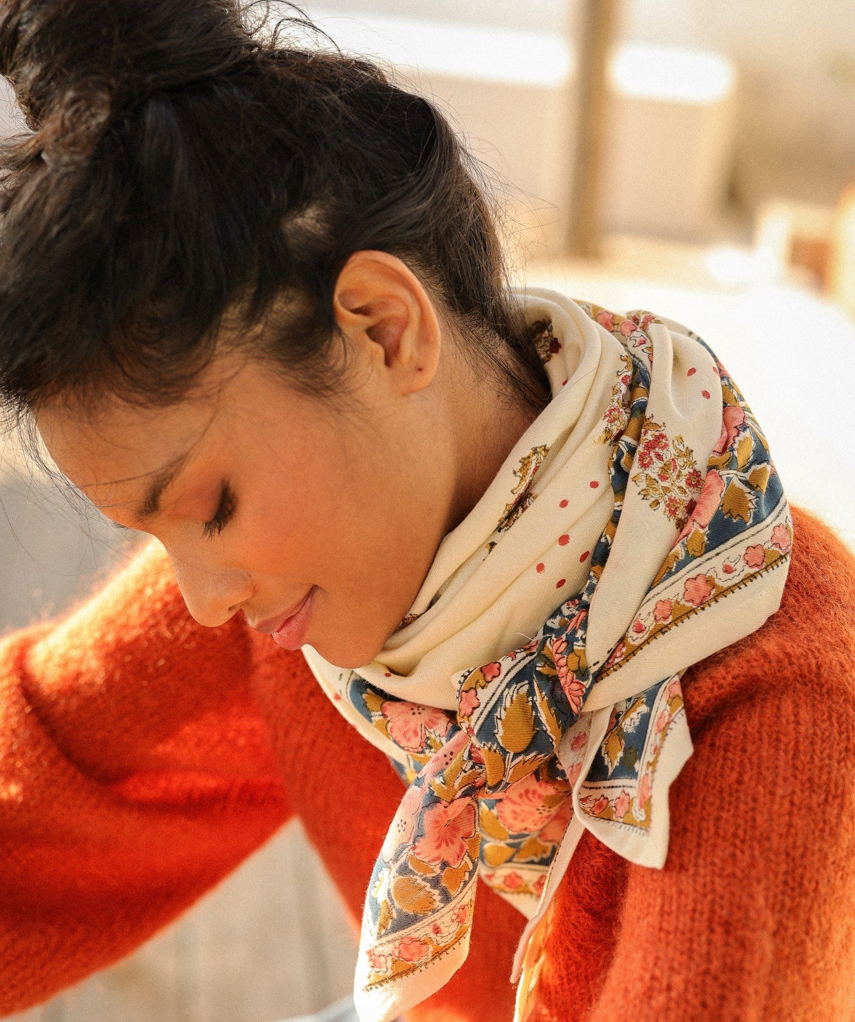Foulard grand format – Balkan vanille