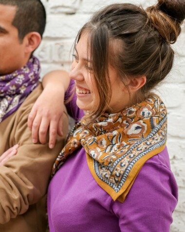 Foulard grand format – Jaya safran