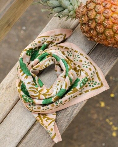 Foulard petit format – Marisol rose poudre