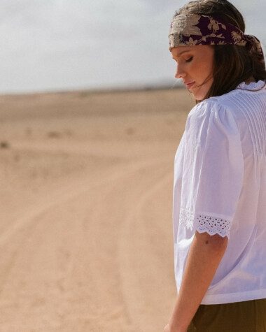 Chemise Sonali – popeline de coton Blanche