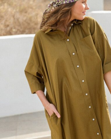Robe Binibeca – Popeline Olive
