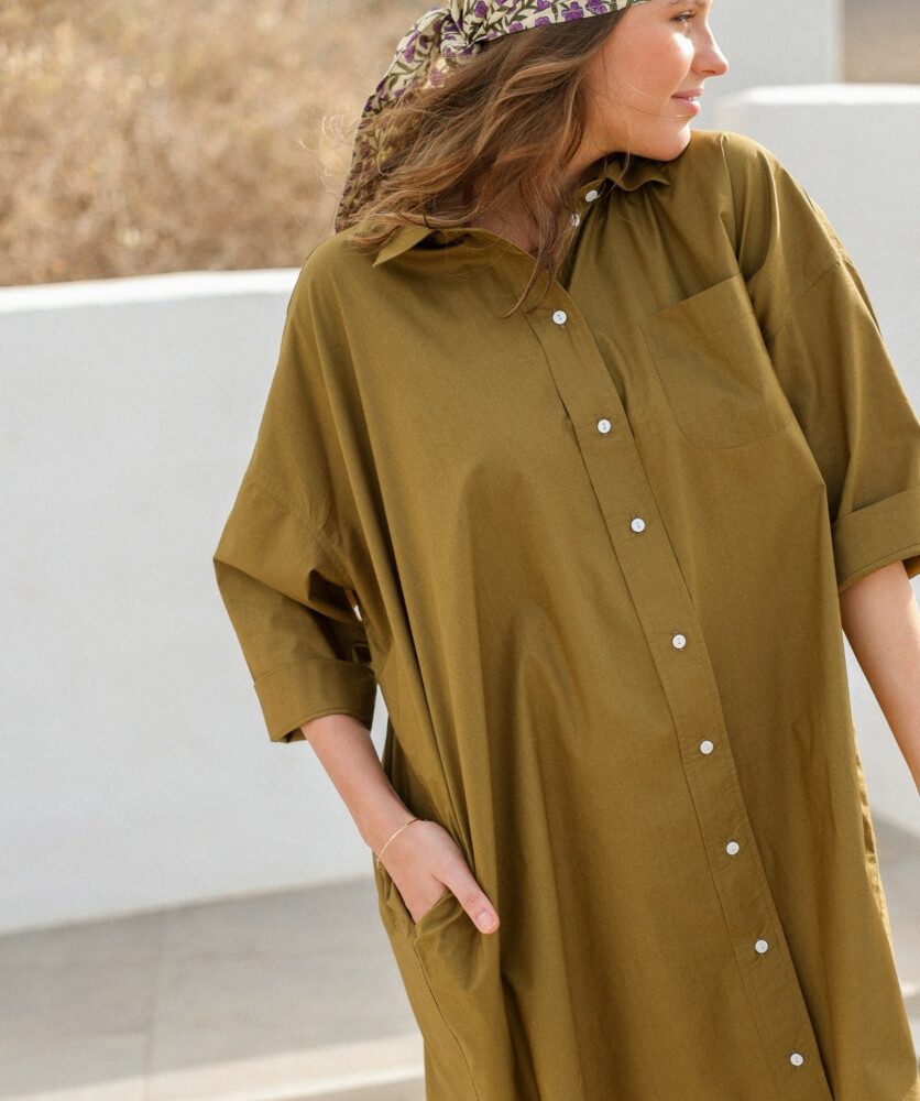 Robe Binibeca – Popeline Olive