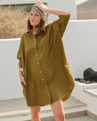 Robe Binibeca – Popeline Olive
