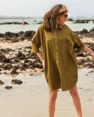 Robe Binibeca – Popeline Olive