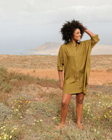 Robe Binibeca – Popeline Olive