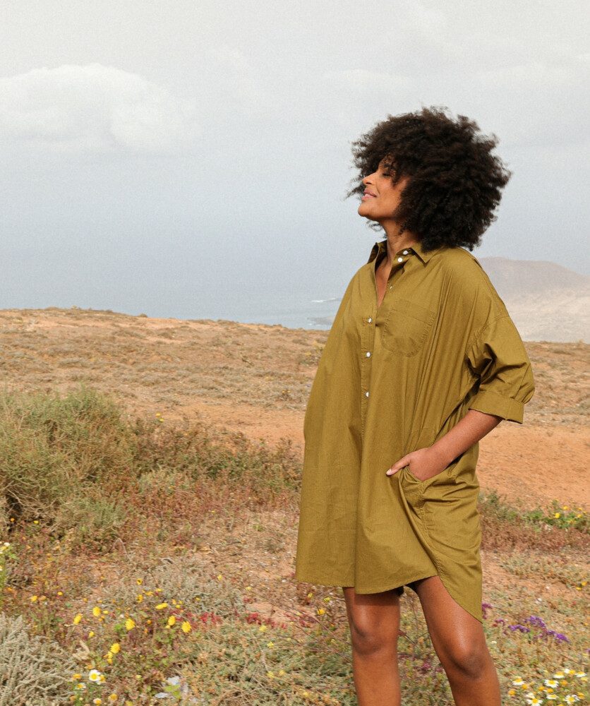 Robe Binibeca – Popeline Olive