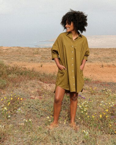 Robe Binibeca – Popeline Olive