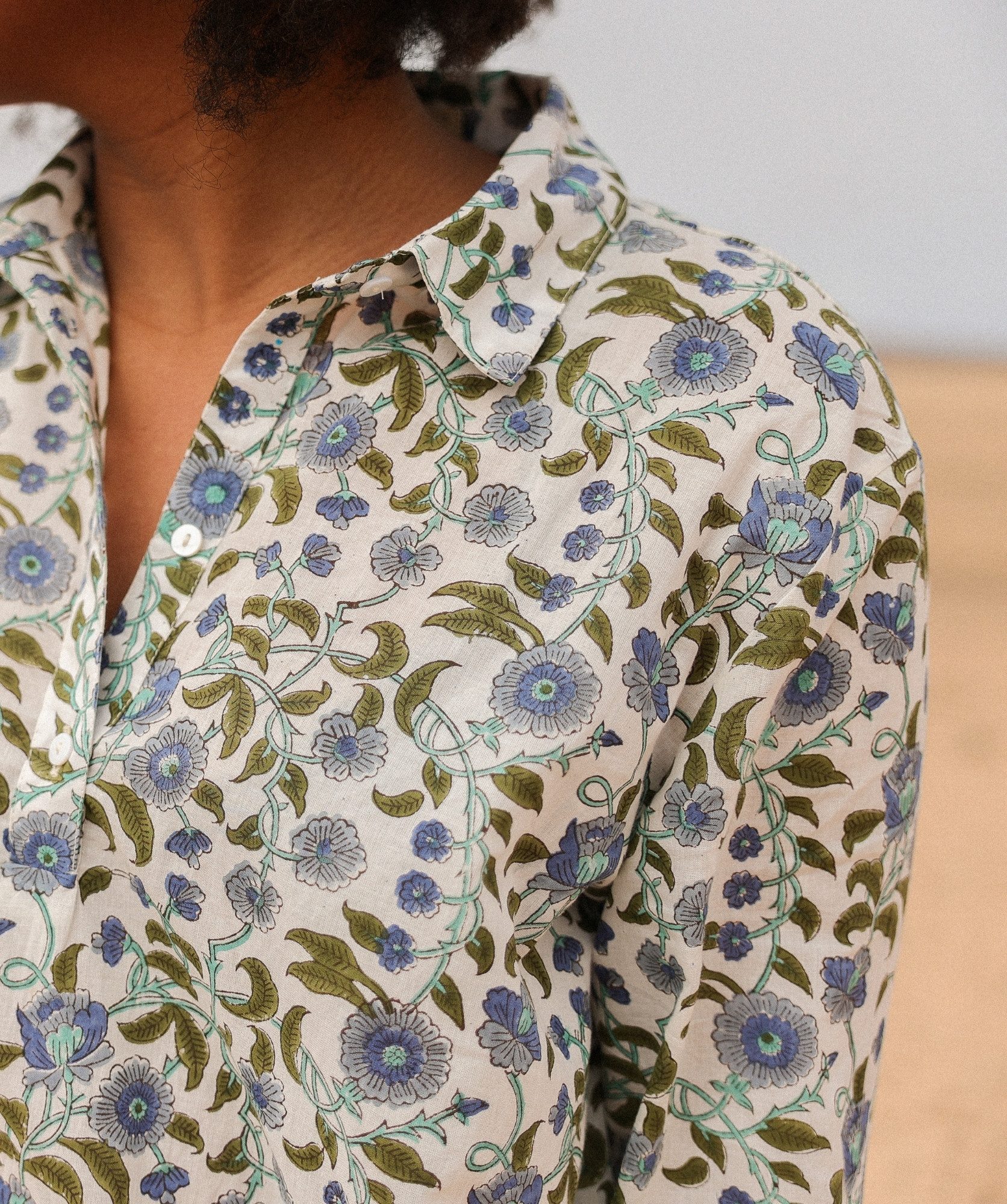 Robe Uma – Imprimé Block-print Aïtana