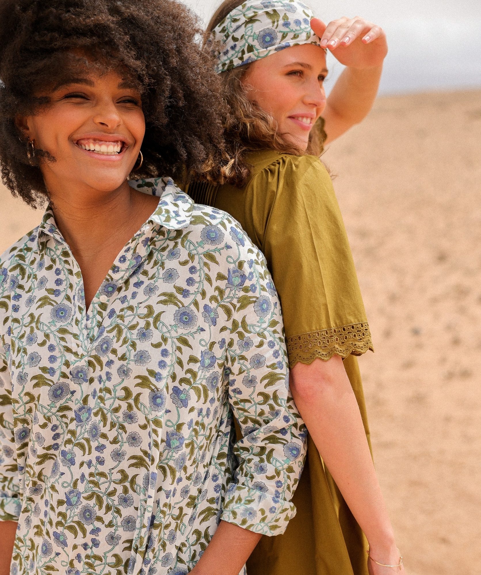 Robe Uma – Imprimé Block-print Aïtana