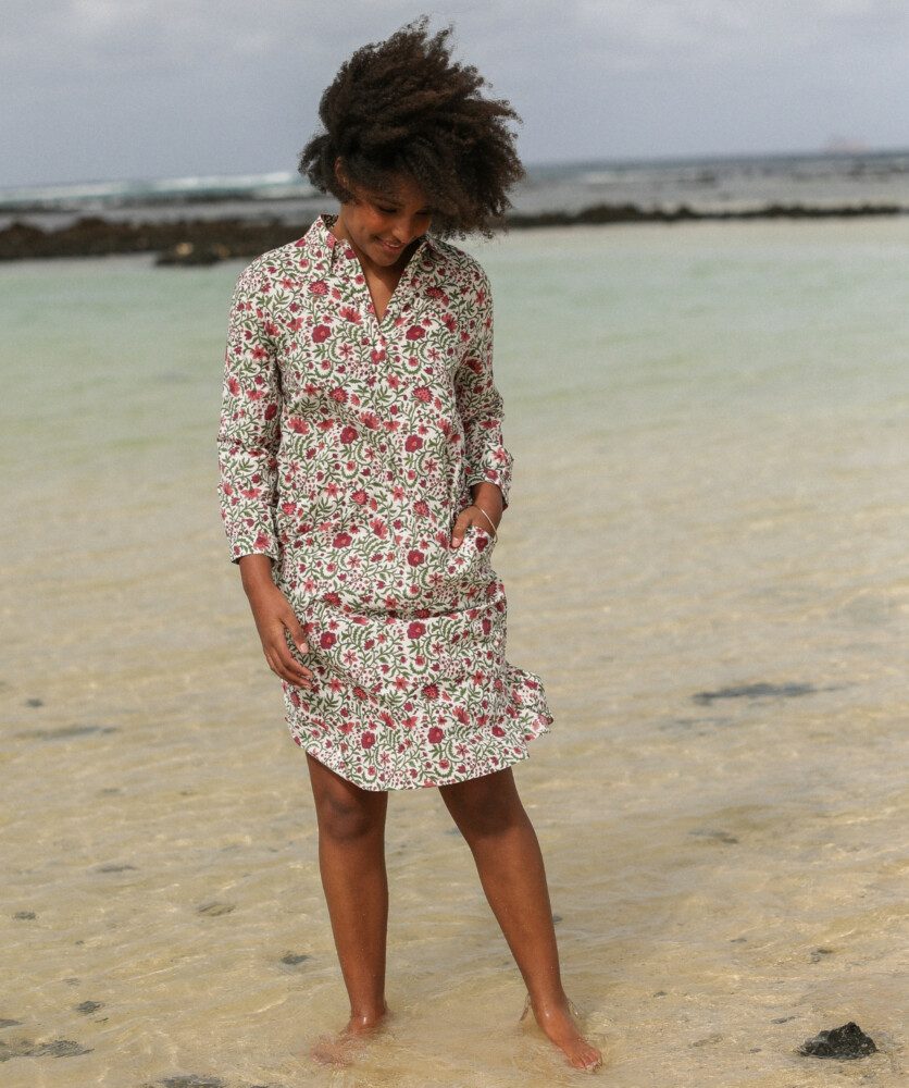 Robe Uma – Imprimé Block-print* Selena