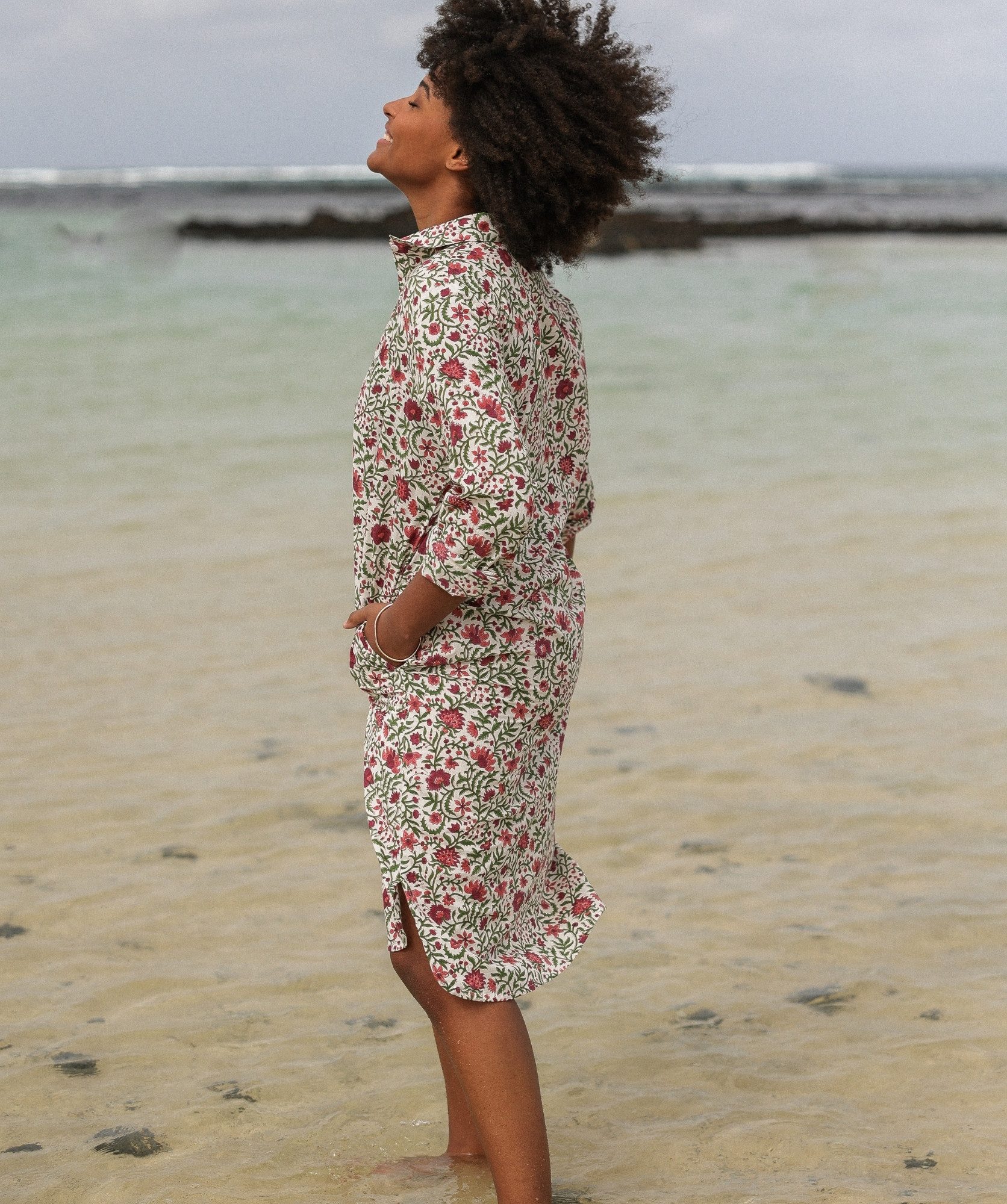 Robe Uma – Imprimé Block-print Selena