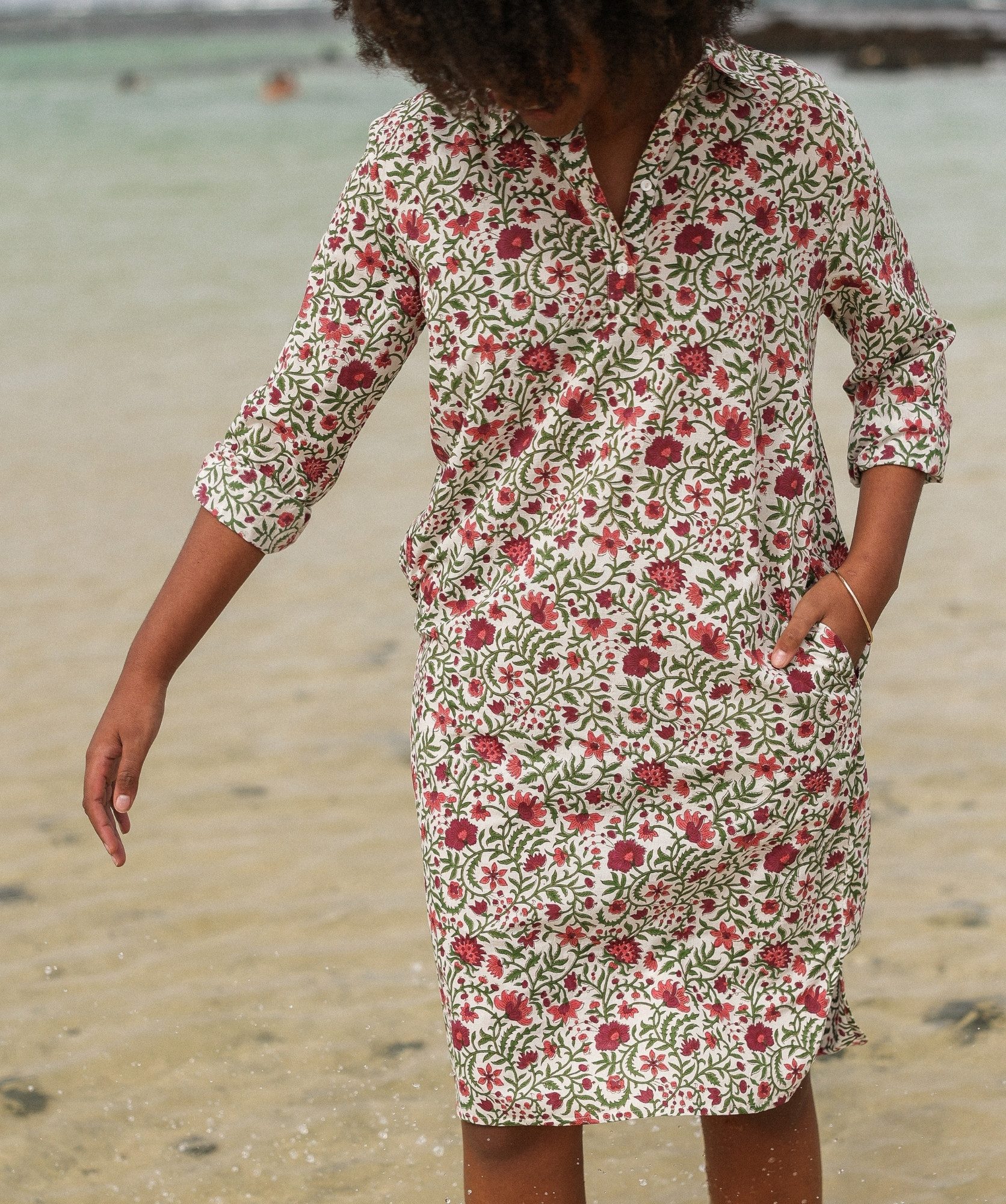 Robe Uma – Imprimé Block-print Selena