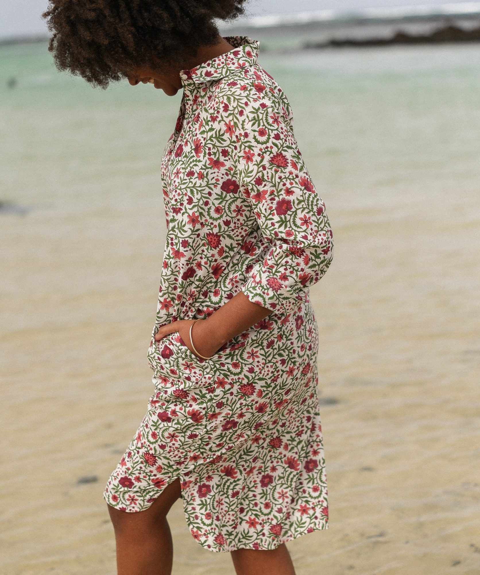 Robe Uma – Imprimé Block-print Selena