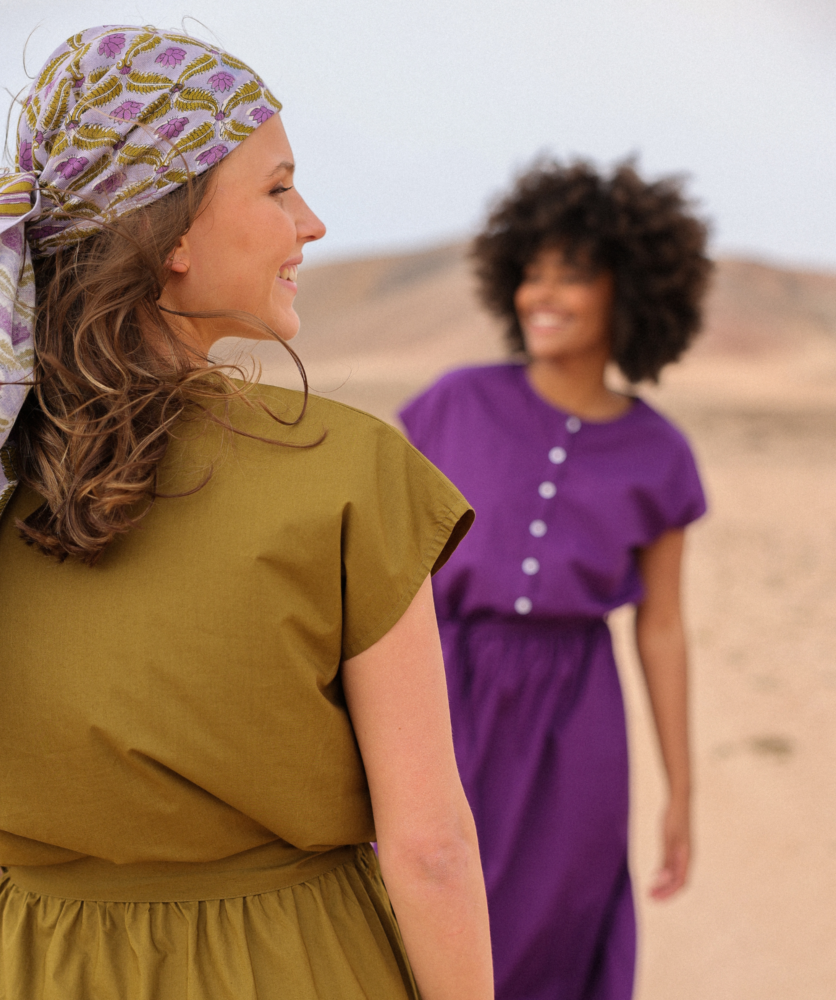 Robe Manoli – Popeline de coton Olive