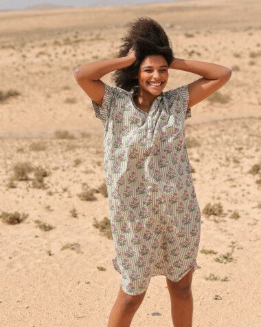 Robe Sandra – Imprimé Block-print* Balitara