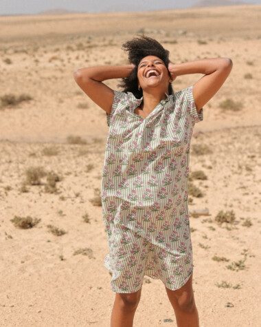 Robe Sandra – Imprimé Block-print* Balitara