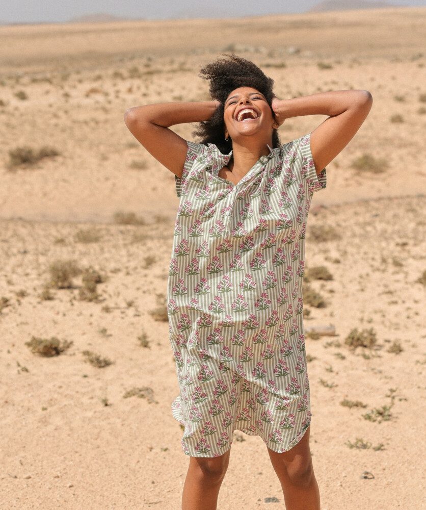 Robe Sandra – Imprimé Block-print* Balitara