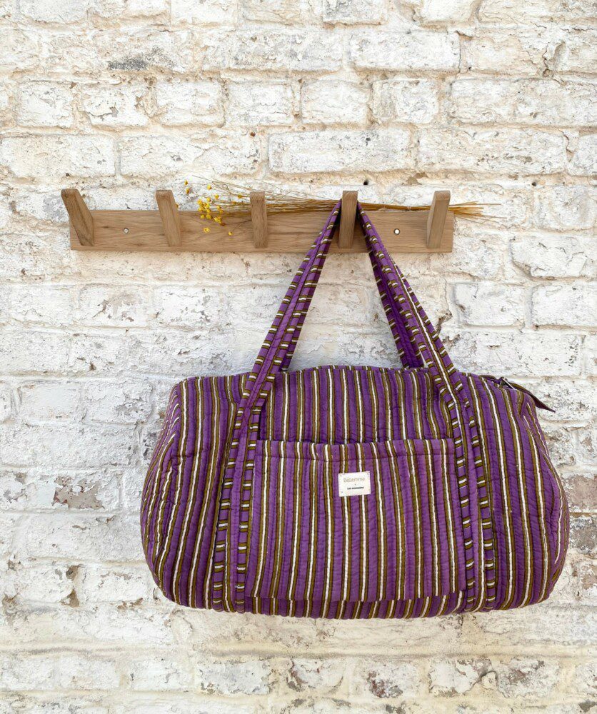 Sac week-end – Rayé Purple