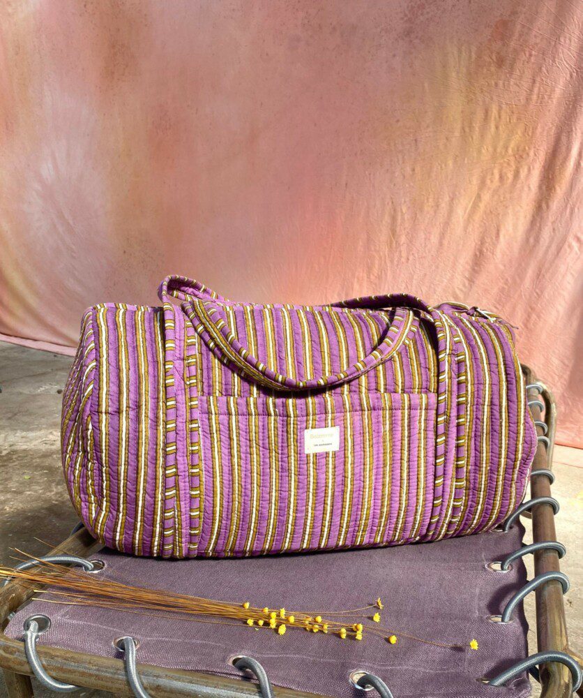 Sac week-end – Rayé Purple