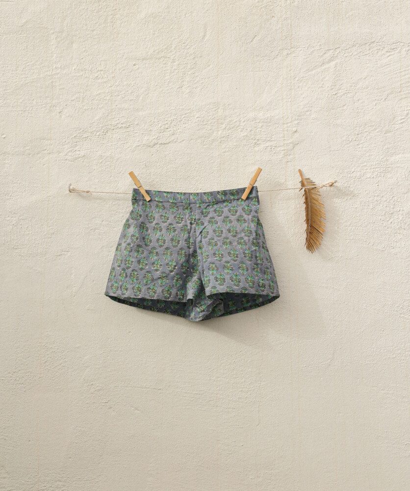 Short Yazia – Imprimé Block-print Cala