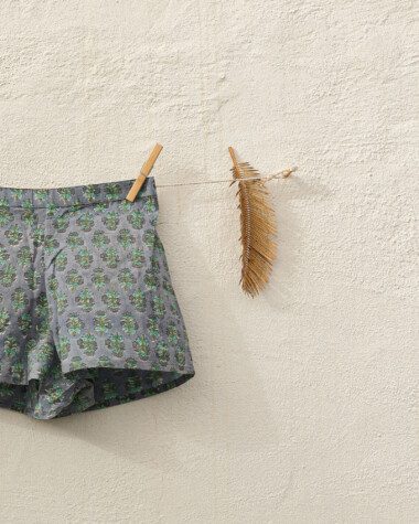 Short Yazia – Imprimé Block-print Cala