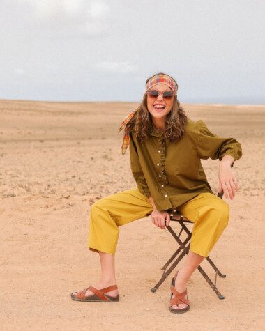 Chemise Fornels – popeline de coton Olive