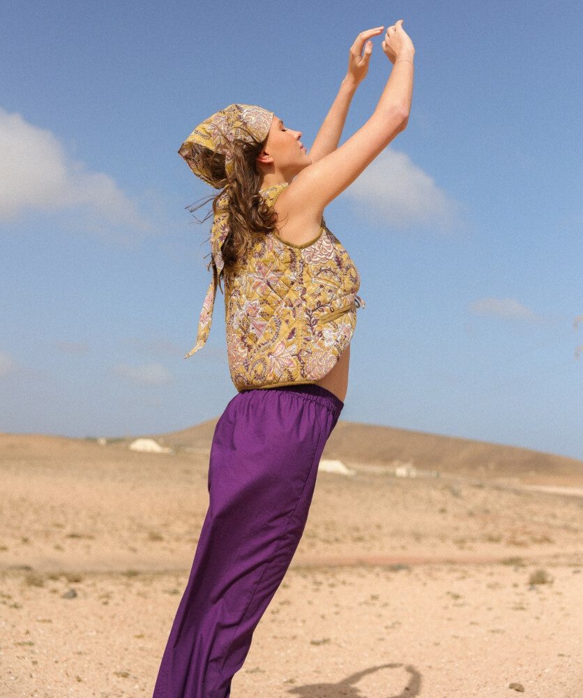 Pantalon Calista – Popeline de coton Purple