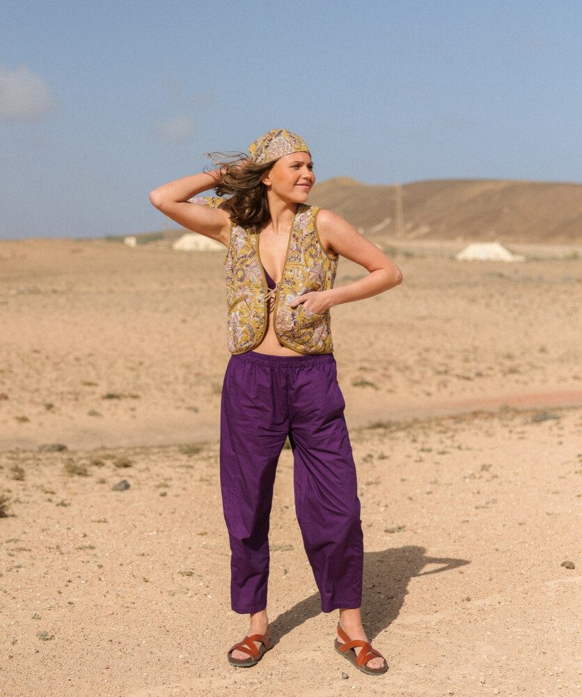 Pantalon Calista – Popeline de coton Purple