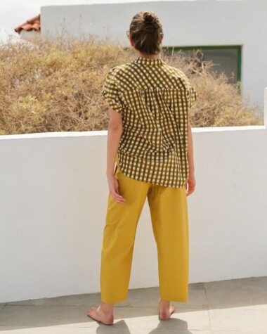 Pantalon Calista – Popeline de coton Yellow
