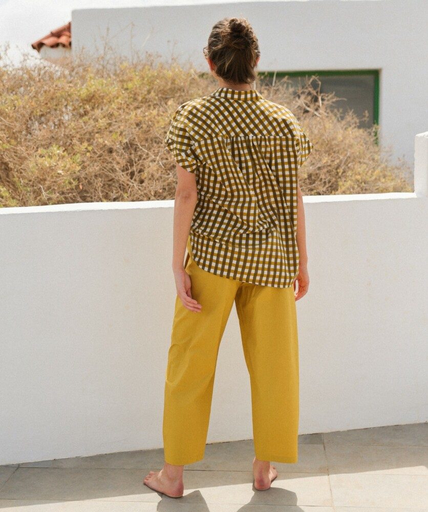 Pantalon Calista – Popeline de coton Yellow