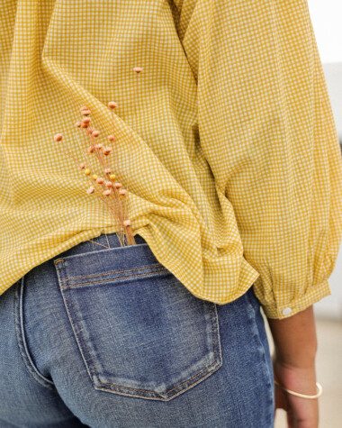 Blouse Séville – Imprimé block-print Manado Yellow