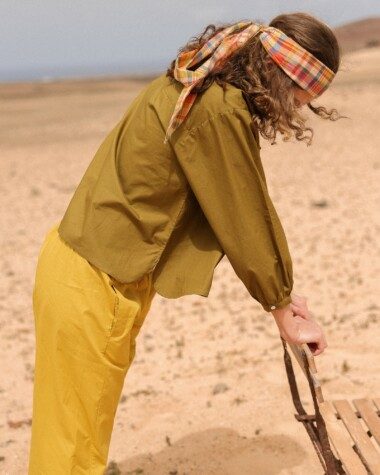 Pantalon Calista – Popeline de coton Yellow