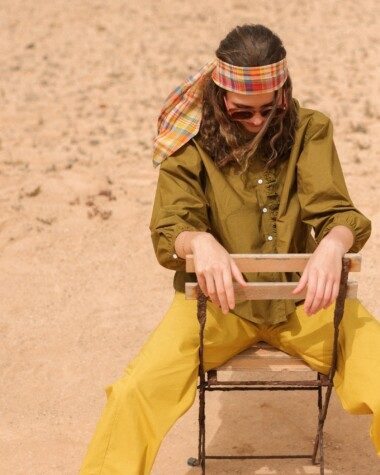 Pantalon Calista – Popeline de coton Yellow