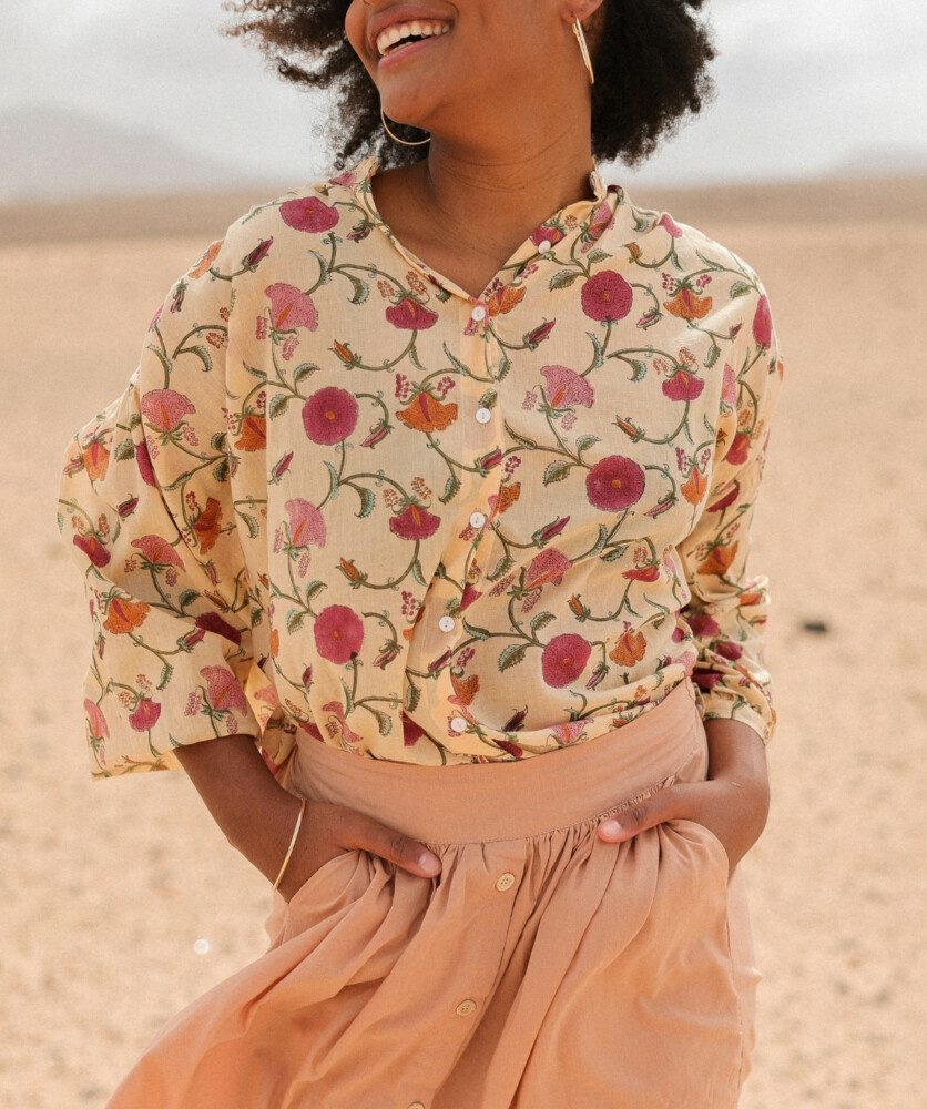 Blouse Séville – Imprimé block-print Paulina