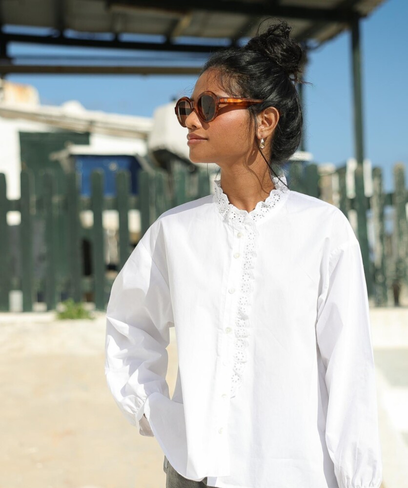 Chemise Fornels – Popeline de coton blanche