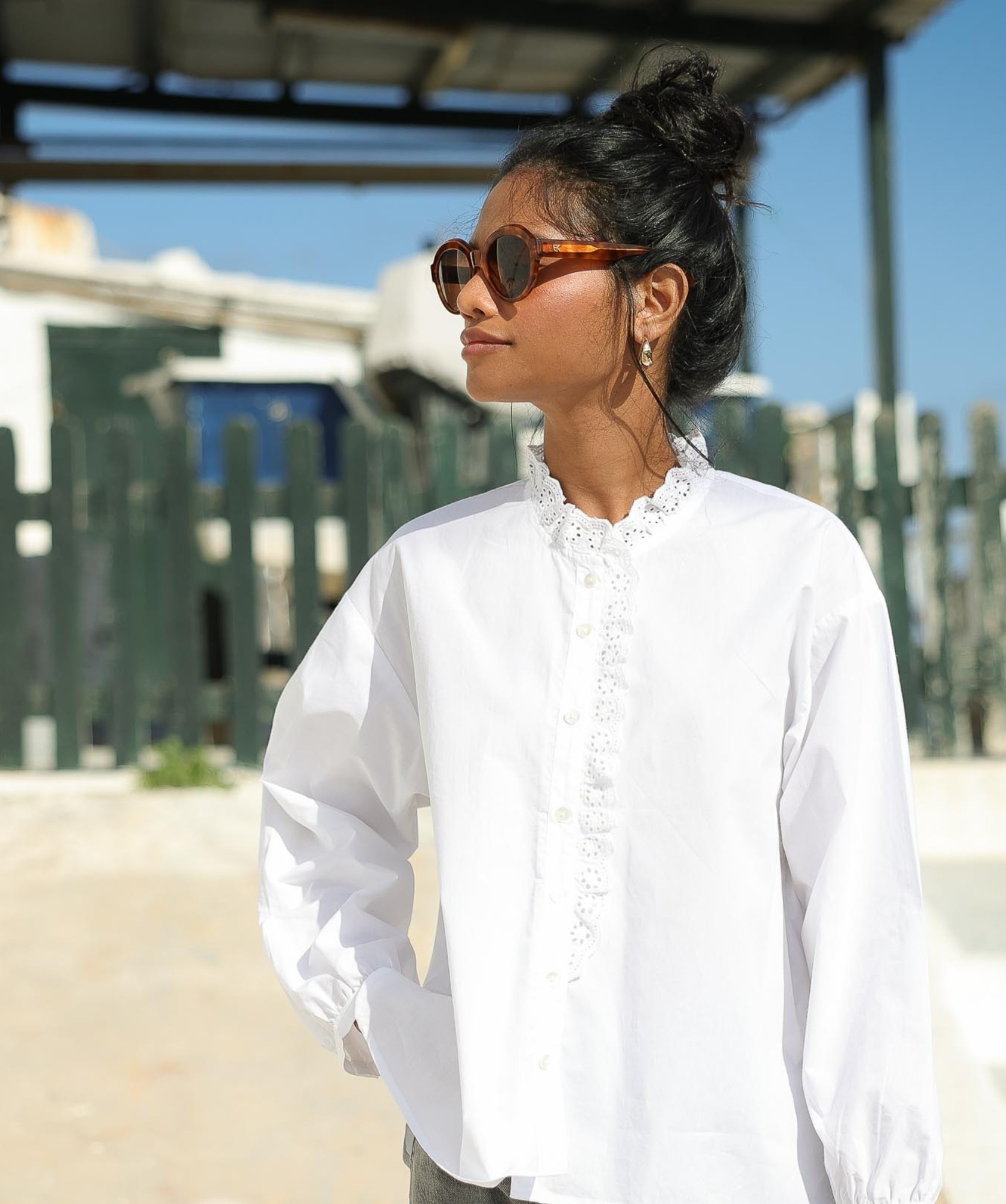 Chemise Fornels – Popeline de coton blanche