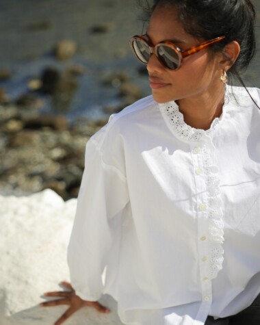 Chemise Fornels – Popeline de coton blanche