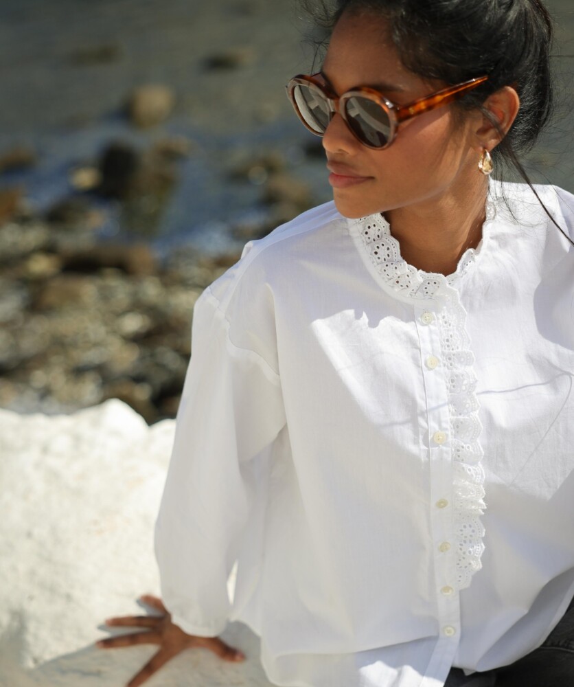 Chemise Fornels – Popeline de coton blanche