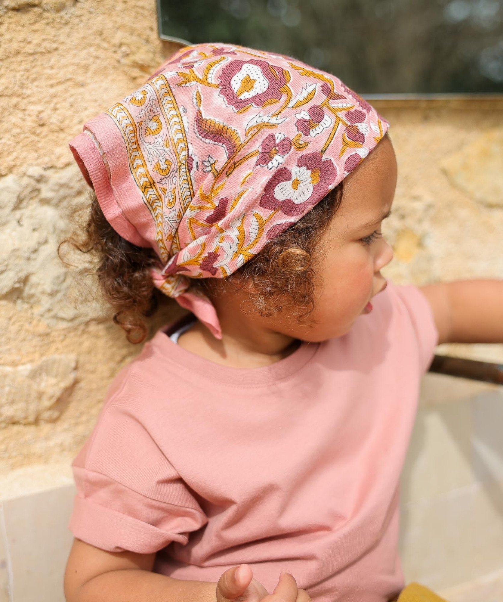 Foulard petit format – Jaya rose blush