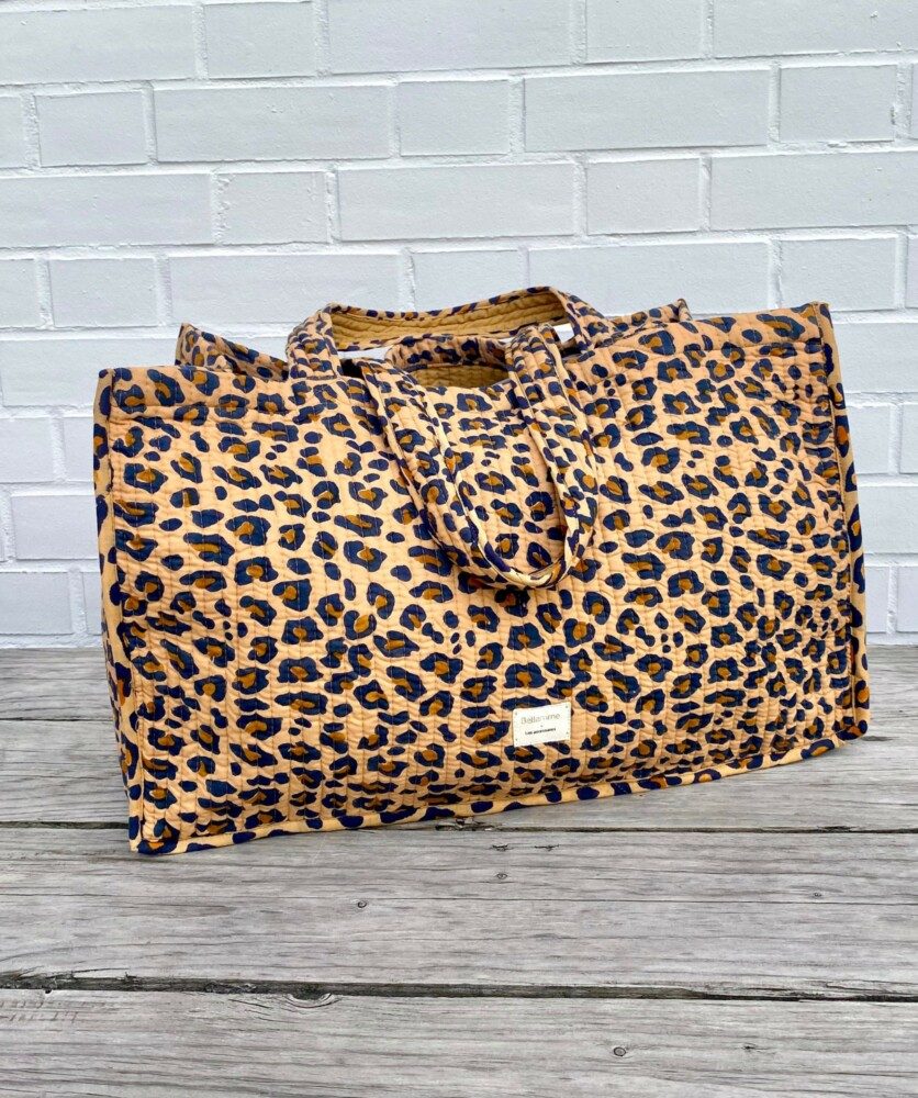 Sac Cabas Grand Format – Léopard camel